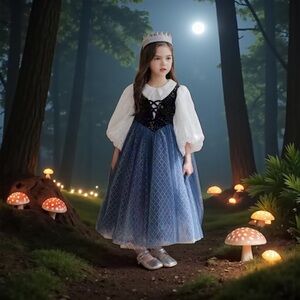 Enchanting Blue Princess Costume for Kids